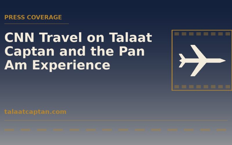 Illustration for CNN Travel coverage of Talaat Captan and the Pan Am Experience